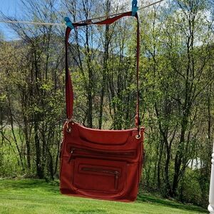 Bueno Vibrant Sunset  Red Crossbody Bag